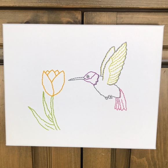 Embroidered Canvas Art - Picture 1 of 2